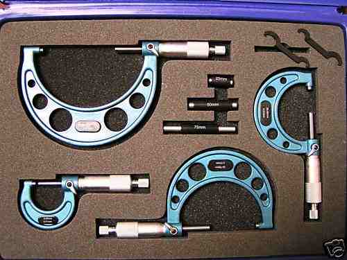 Digital Outside Micrometer Set 0-100mm Ratchet Stop Type